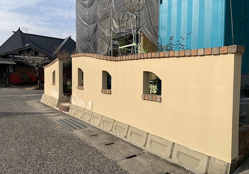 外塀の塗装のイメージ